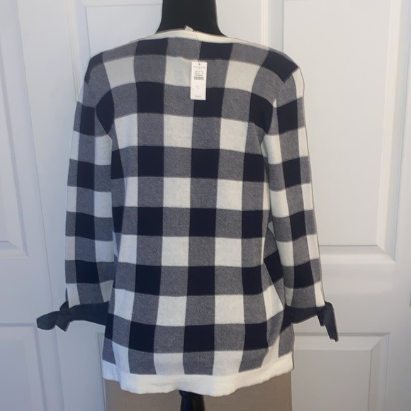 Talbots ladies cotton lightweight woven LS lg check pattern top, Size L - Picture 3 of 6